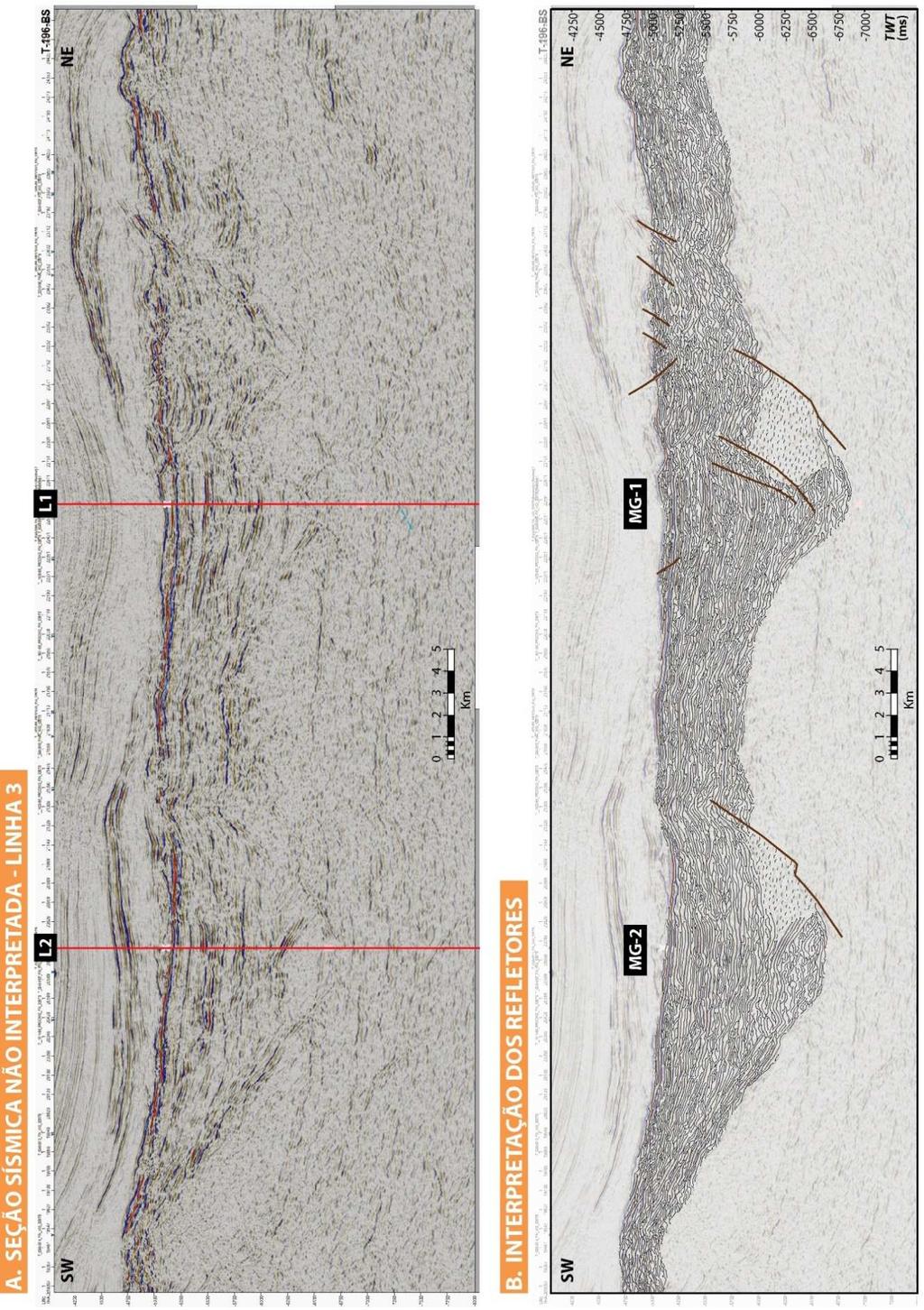 37 Figura 6. Linha sísmica 3. A.
