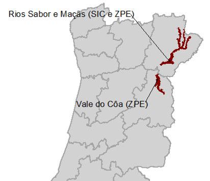 12 ITI RIOS SABOR E MAÇÃS E VALE DO CÔA 12.1 Áreas classificadas incluídas As áreas classificadas incluídas nesta ITI são (Figura 12.