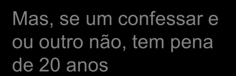 confessarem, a pena para ambos é de apenas 1