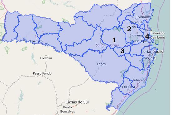 55 56 57 58 59 populacionais, a representatividade da Mesorregião do Vale do Itajaí sobre Santa Catarina é expressiva, constituindo-se em 24,15% da população catarinense, de acordo com os dados do