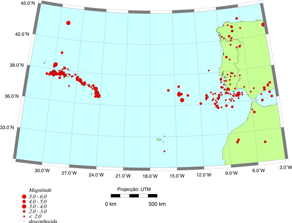 Mapa de sismicidade Açores-Madeira-Gibraltar registada pela Rede Sísmica Nacional no período de 211/ 8/ 1-211/ 8/.