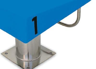 Square Starting Block 400mm Made of electropolished Stainless steel AISI-316.