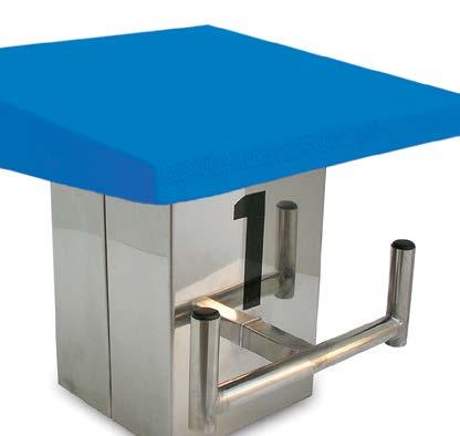 106 Ref: E527 Square Starting Block - 700mm Made of electropolished Stainless steel AISI-316.