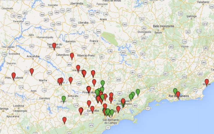 Nossos centros estão localizados em regiões de alto potencial de consumo 16 centros inaugurados 6 centros