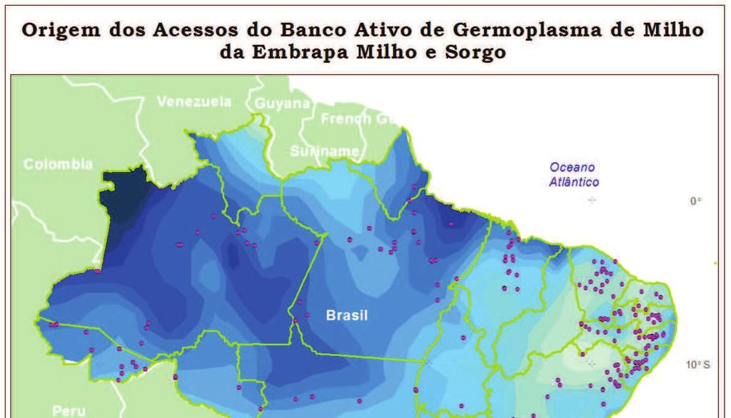 Figura 6. Normais climatológicas de temperatura mínima dos locais de proveniência dos acessos brasileiros Figura 7.