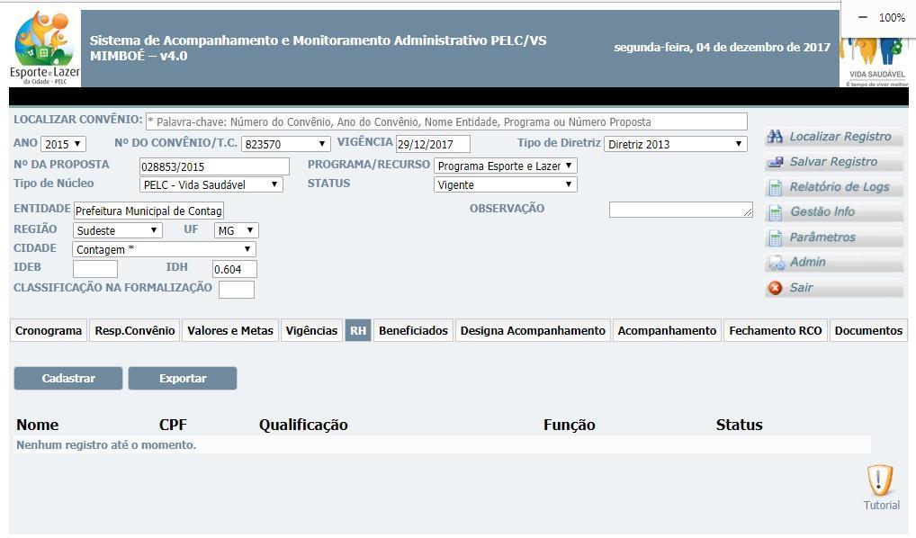 Alteração de PPNs MIMBOÉ SICAPP Jul/2014 2018 Login Cadastro na Plataforma de RH - PELC SNELIS e Vida Saudável A