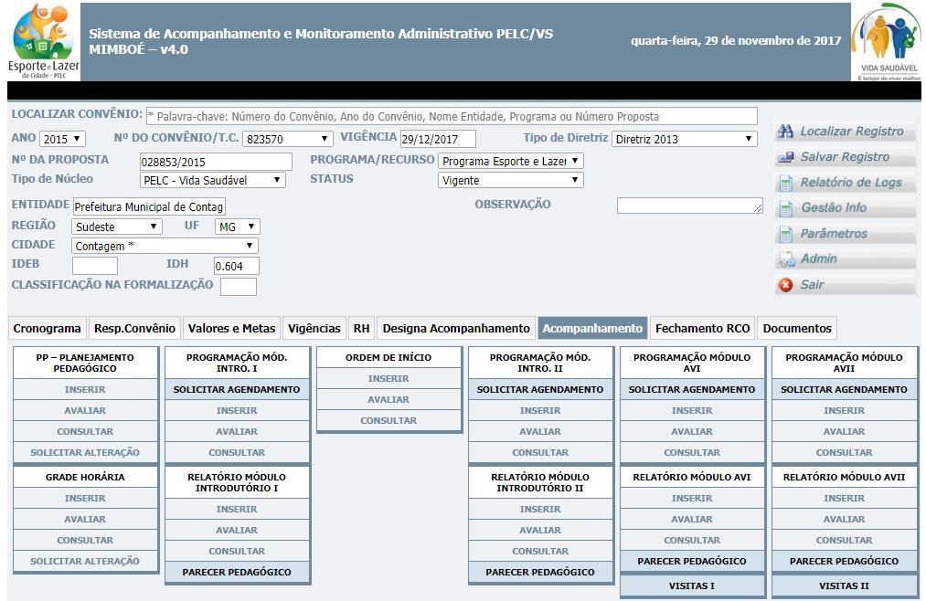 Login Solicitação na Plataforma de Alteração SNELISdo PP do Convênio - PELC e Vida Saudável A opção Solicitar