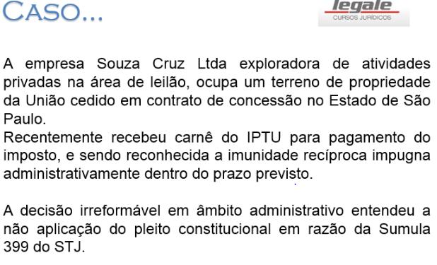 CURSO DE PÓS-GRADUAÇÃO EM DIREITO TRIBUTÁRIO - 03 Aula Ministrada pelo Prof. Pedro Bonifácio 05/10/2017 E-mail: tributario@legale.com.br AULA 11 Imunidade e Isenção...continuação aula 10.