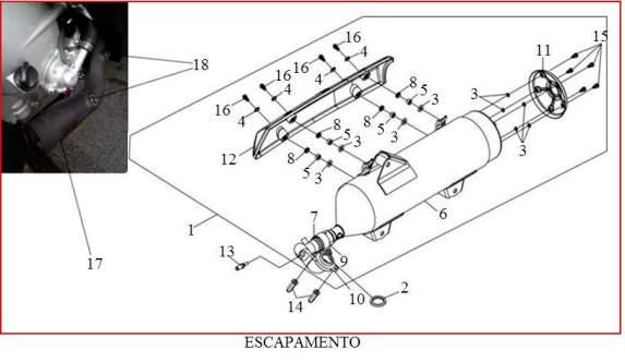 ESCAPAMENTO 1 10601-A21-000 ESCAPAMENTO COMP 2 10603-A21-000 JUNTA DO ESCAPAMENTO 3 10604-A21A-000 PROTETOR DA CAPA DO ESCAP A 4 10605-A21A-000 PROTETOR DA CAPA DO ESCAP 5 10606-A21A-000 ESPACADOR M6