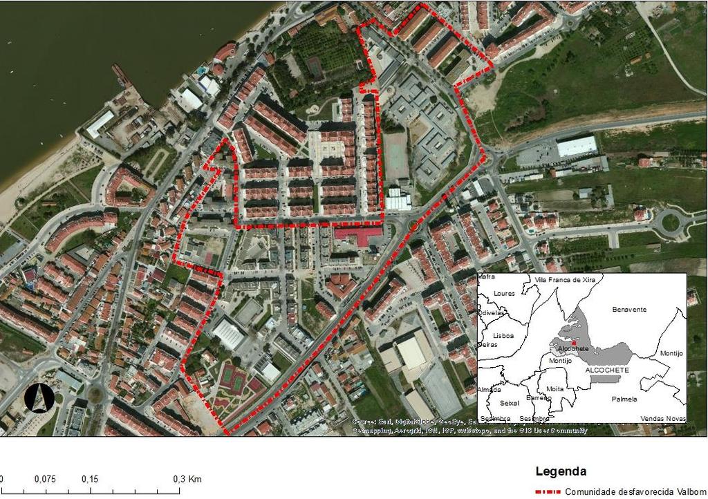 ii) Delimitação da área territorial a intervencionar Figura 29 Planta com a localização e