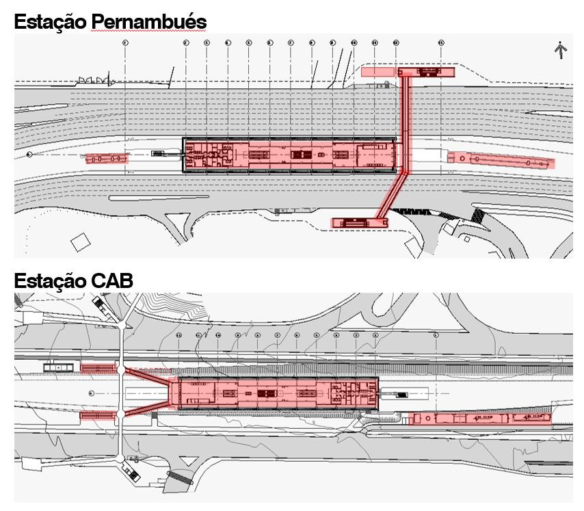 complexidade à estruturação do trabalho. Figura 8 Metrô Bahia - Estações Típicas.