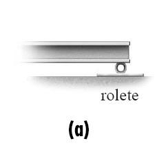 Reações de apoio Por exemplo, vamos considerar três maneiras na qual um membro horizontal, como uma viga, é apoiado na sua extremidade. Um método consiste de um rolete ou cilindro.