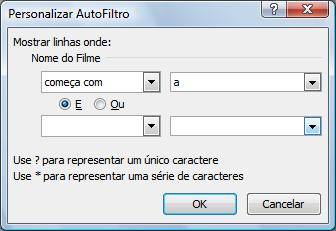 Especificando critérios clique no botão OK. Com este filtro aplicado serão apresentados: Todos os filmes pertencentes à categoria Aventura e a categoria Policial.