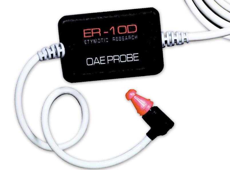 9 Figura 5. Sonda ER-10D (Extraído de ER-10D OAE PROBE Preliminary Datasheet) A sensibilidade do microfone é de cerca de 50 mv/pa e sua impedância de saída é de de 100 Ω.