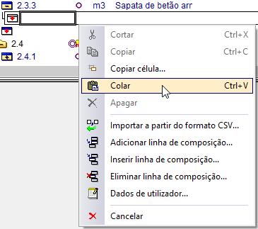 58 Fig. 2.123 Esta sapata apresenta uma menor densidade de aço, assim altere o rendimento da composição de acordo com a figura seguinte. Fig. 2.124 A quantidade prevista, para controlo interno da empresa, será 3,92 m 3.