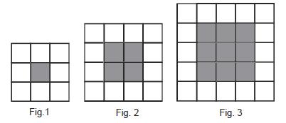 9. A Marta tem quadrados de cartolina de duas cores: cinzentos e brancos. Com eles forma as figuras seguintes: Figura Figura Figura 9.