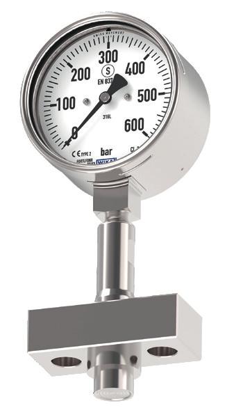 Especificações Modelo 990.30 Padrão Opção Faixa de medição em bar (psi) Faixa de medição em psi 0... 160 bar (2.320 psi) 0... 1.000 bar (14.500 psi) 0... 250 bar (3.