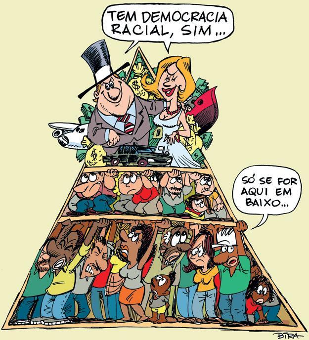 Ao negar a existência do preconceito e da discriminação racial no Brasil, resta implícita a ideia de que se o negro não cresce socialmente se deve à sua