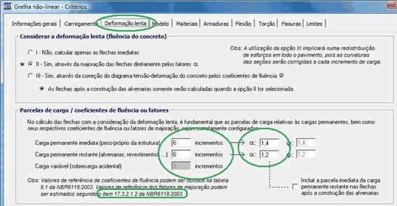 representativos do Peso-próprio, Permanente e Acidental.