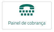 O sistema possuiu quatro fases de cobrança, três de SMS e uma de registro ao SPC. Para ter acesso a tela de Cobrança, na tela inicial você vai clicar em Painel de cobrança.