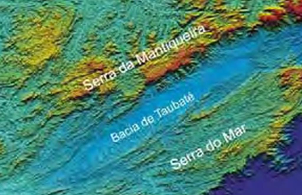 41 Figura 12: Feições estruturais da área de estudo, destaque para as Serras da Mantiqueira, a Bacia de Taubaté e a Serra do Mar.