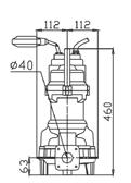 Caudal máximo: 16 m 3 /h Altura manométrica máxima: 47 mca Passagem máxima de sólidos: 7mm Temperatura máxima do líquido: +45 0 C Imersão máxima: 20 m Quadro eléctrico fornecido nas versões