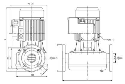 NOVO APLICAÇÕES Ar condicionado Indústria ligeira em geral MATERIAIS DE CONSTRUÇÃO Corpo da bomba: Aço Inox AISI304 Impulsor: Aço Inox AISI303 Flanges: PN10 20 H (m) 20 H (m) Empanque: Mecânico 15 15