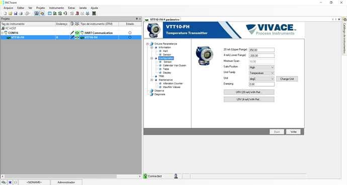 A Vivace disponibiliza os DTMs de todos os seus equipamentos da linha com os protocolos HART e Profibus PA.