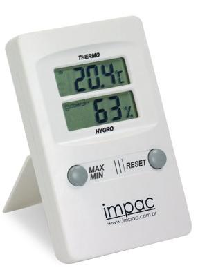 Figura 13 - Termohigrômetro Fonte: Impac.com.br No total foram utilizadas 10 luminárias e 5 termohigrômetros para a fabricação de 5 globos negro (Figura 14).