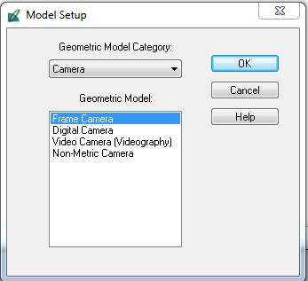 Ao se criar o projeto a caixa de dialógo Model Setup é aberta; Nessa etapa o usuário deve escolher o Modelo Geométrico para o sensor de