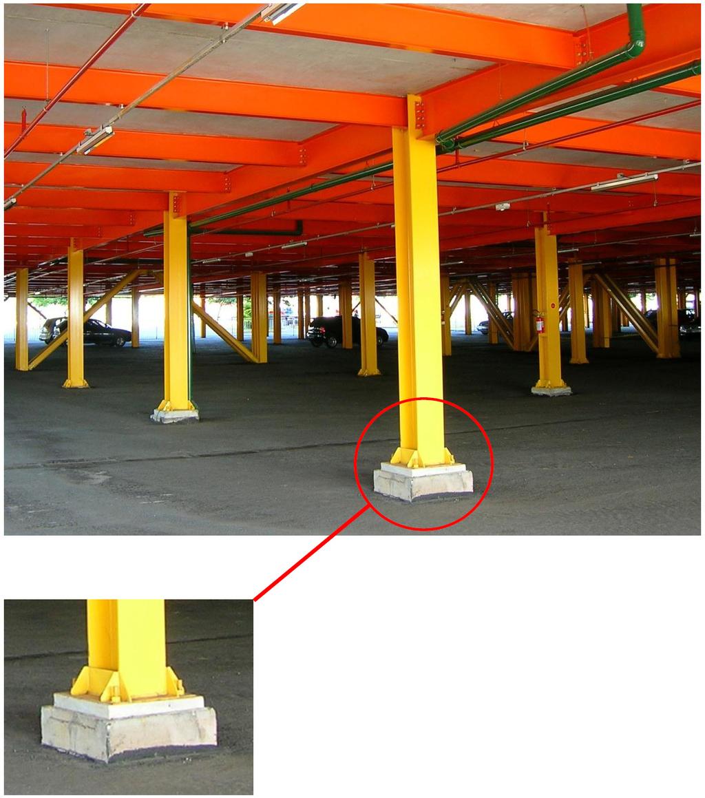 Figuras 50b - Estrutura de estacionamento e detalhe pilar