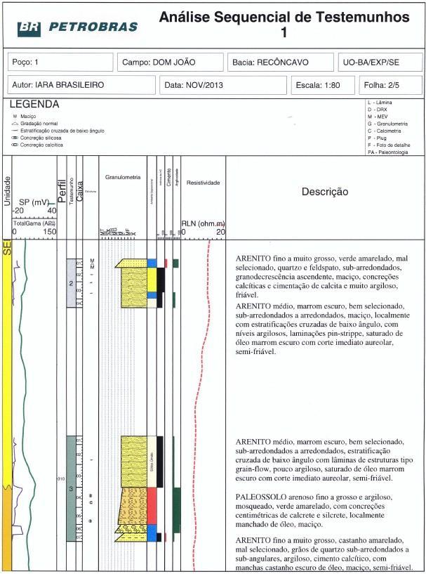 ANEXO Análise Sequencial de Testemunhos (Anasete) do poço do Campo de Dom João