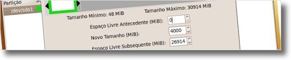 Todas as mudanças que fizer só serão aplicadas quando clicar no botão Aplicar, até lá poderá fazer e refazer partições à vontade.