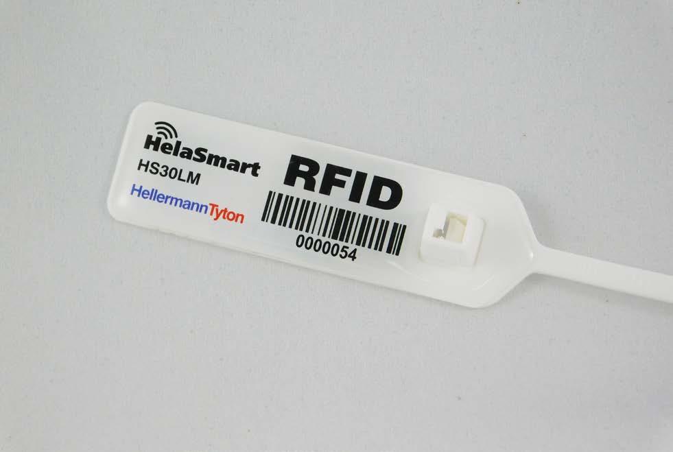 Lacre de Segurança Lacre O LACRE RFID foi desenvolvido para permitir, ao mesmo tempo, a identificação e a amarração do componente com uma única peça, sem o uso de parafusos ou colas adesivas.