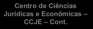 Centro de Ciências Jurídicas e Econômicas CCJE Cont.