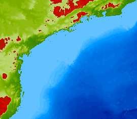 Sistema Corrente do Brasil Região Central do Embaiamento de São Paulo Projeto COROAS: Sub-projeto Hidrografia de Meso-escala - HM Rede hidrográfica - Cruzeiros oceanográficos HM1 e HM2 (Godoi, 2005)