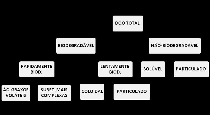 CAPÍTULO II - FUNDAMENTOS TEÓRICOS E REVISÃO DA LITERATURA enquanto o lentamente biodegradável é assumido como sendo particulado.