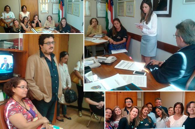 Mobilização Nacional pela aprovação do Piso Salarial do Assistente Social ( Ceará e Bahia ) 16/06/2015 Esses estiveram nas AÇÕES: Reunidas com o relator deputado Pauderney Avelino do (DEM /AM) as