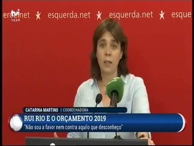 documento. Rui Rio diz que até lá não pode tomar uma decisão sobre uma coisa que não conhece.