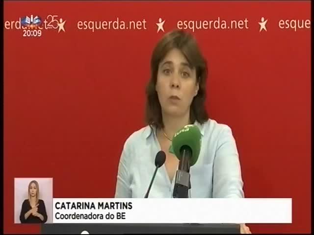 A líder do Bloco afirma que um acordo sobre as leis laborais é decisivo antes das negociações sobre o Orçamento do Estado. Comentários de Catarina Martins, coordenadora do BE.