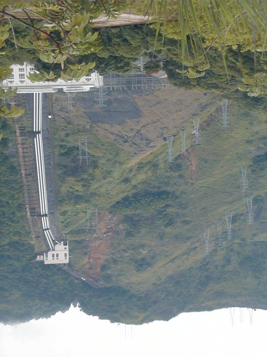 Figura 4: Vista do Canal de Fuga da Usina Hidrelétrica Nilo Peçanha e no alto a Casa de