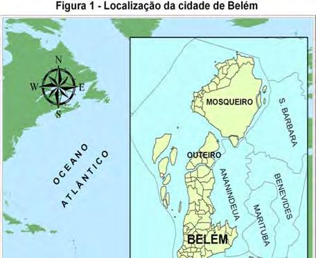 Belém, a capital do Estado do Pará, possui uma população de 1.402,56 habitantes, área de 1059,40 km² e densidade demográfica de 1323,44 hab/km² (ANUÁRIO ESTATÍSTICO DE BELÉM, 2012).