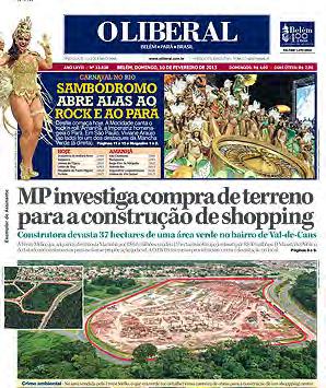 Figura 12: Capa do Jornal O liberal. Fonte: https://andradetalis.wordpress.