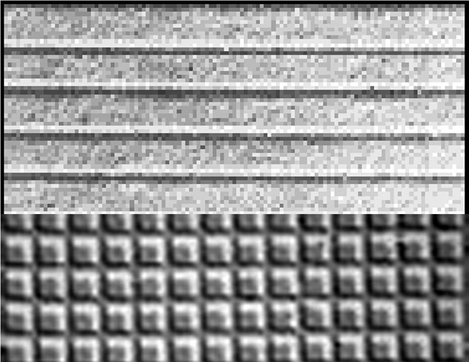 Materialografia quantitativa Ampliação microscopia eletrônica de transmissão (MET): Linhas paralelas em réplica de carbono com espaçamento