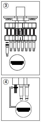 - Gire no sentido anti-horário para soltar e remover o cone (Fig.2). O selo pode tanto permanecer dentro do cone, ou ficar no pistão após a remoção do cone.