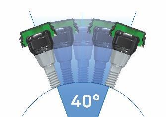 2.1 Procedimento no caso de implantes com posição divergente O sistema de matrizes Novaloc oferece a possibilidade de inserir uma prótese implanto suportada, com angulação de até 20, entre os