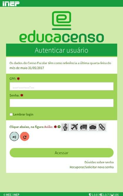 Passo 2 Baixar a planilha com os dados do Censo Escolar (Educacenso) Realizado por Coordenador Operacional ou Supervisor Institucional da Secretaria Municipal de