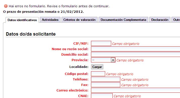 Identificativos será a que terá que utilizar para introducir os conceptos polos que solicita a