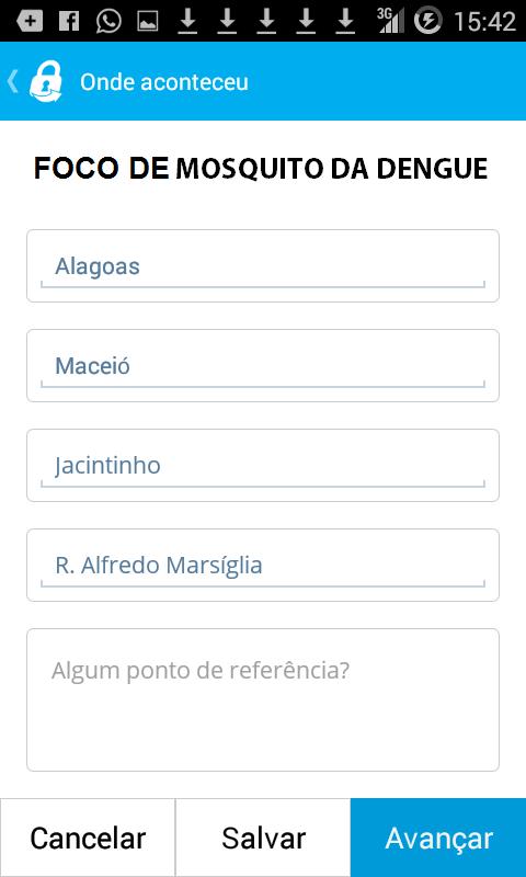 Tela 04 Tela 05 Tela 06 Para realizar uma denúncia, o Cidadão efetua os