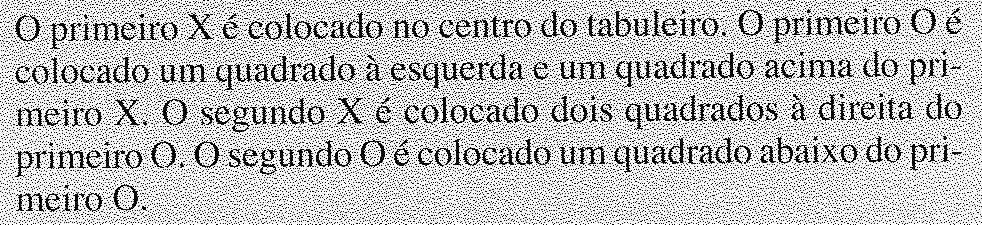 Dada a seguinte descrição de um tabuleiro de